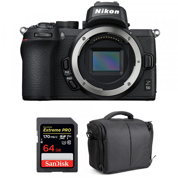 Nikon Z50 Body + SanDisk 64GB Extreme Pro UHS-I SDXC 170 MB/s + Bag-1