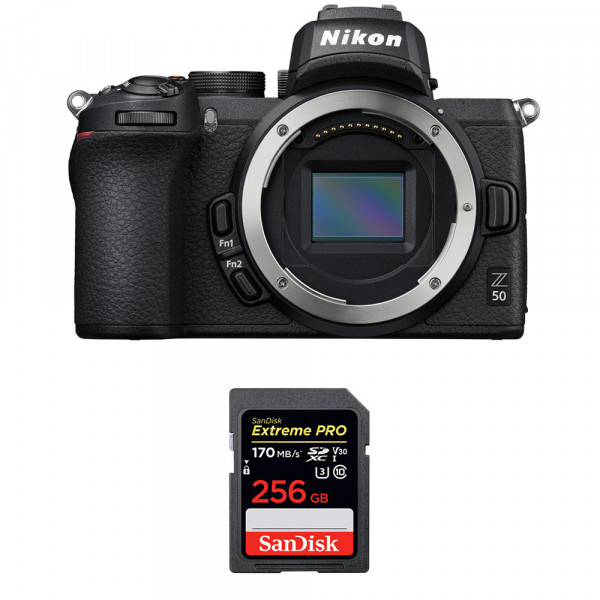 Nikon Z50 Cuerpo + SanDisk 256GB Extreme Pro UHS-I SDXC 170 MB/s - Cámara mirrorless-1