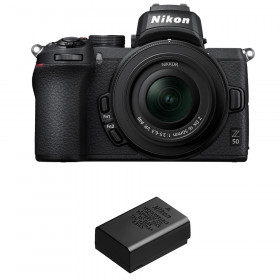 Appareil photo hybride Nikon Z50 + 16-50mm F3.5-6.3 VR + 1 Nikon EN-EL25-1