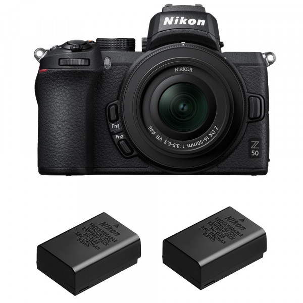 Nikon Z50 + 16-50mm f/3.5-6.3 VR + 2 Nikon EN-EL25-1