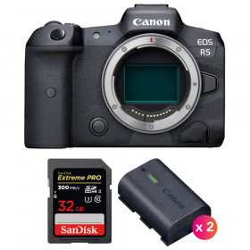 Canon EOS R5 Body + SanDisk 64GB Extreme PRO CFexpress Type B + 2 Canon LP-E6NH-1