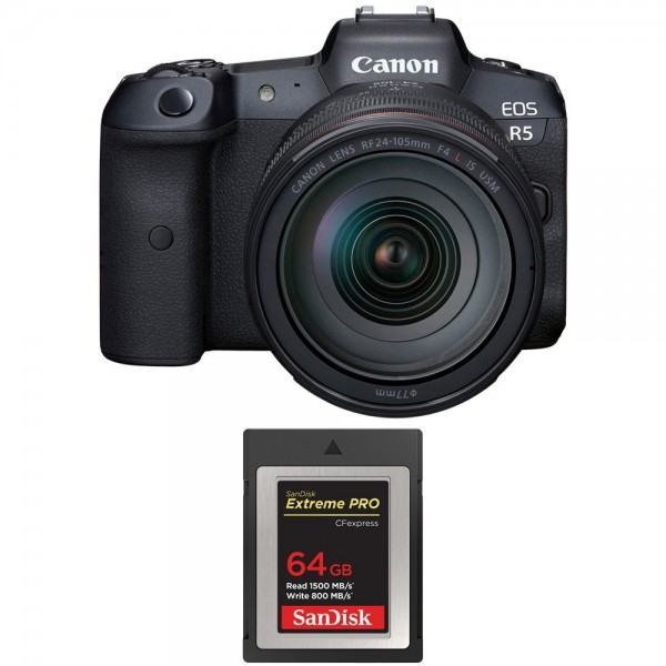 Canon EOS R5 + RF 24-105mm f/4L IS USM + SanDisk 64GB Extreme PRO CFexpress Type B|MCZ DIRECT