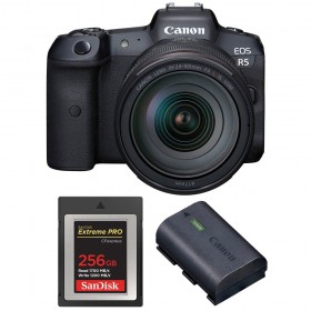 Canon EOS R5 + RF 24-105mm f/4L IS USM + SanDisk 256GB Extreme PRO CFexpress Type B + Canon LP-E6NH - Accesorio incluido