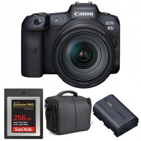 Canon EOS R5 + RF 24-105mm f/4L IS USM + SanDisk 256GB Extreme PRO CFexpress Type B + LP-E6NH + Bolsa - Cámara mirrorless-1