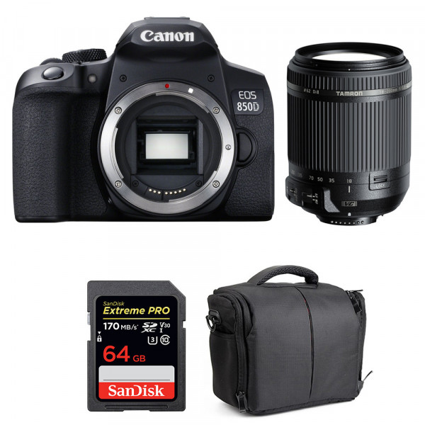 Canon EOS 850D + Tamron 18-200mm f/3.5-6.3 Di II VC + SanDisk 64GB UHS-I SDXC 170 MB/s + Bag-1