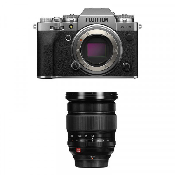Cámara mirrorless Fujifilm XT4 Silver + XF 16-55mm f/2.8 R LM WR-1