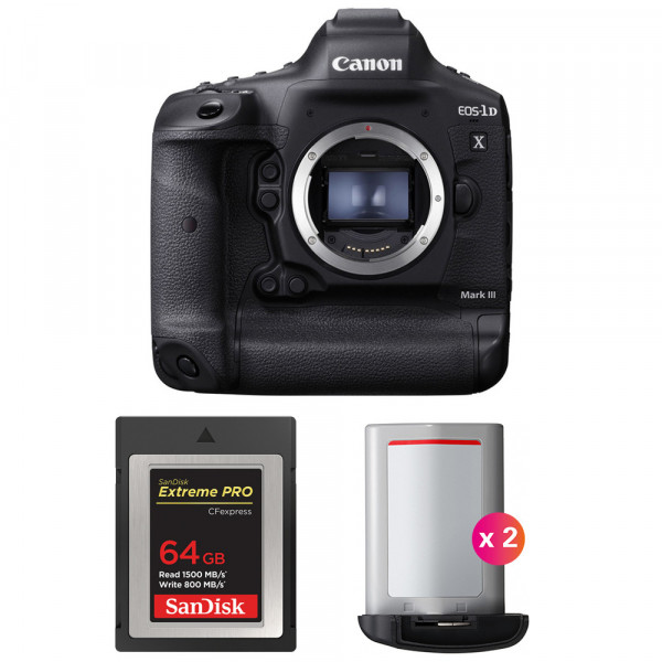 Canon 1DX Mark III + SanDisk 64GB Extreme PRO CFexpress Type B + 2 Canon LP-E19 - Appareil photo Reflex Professionnel-1