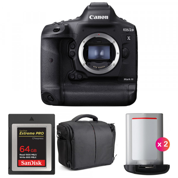 Canon EOS 1D X Mark III + SanDisk 64GB Extreme PRO CFexpress Type B + 2 Canon LP-E19 + Bag-1