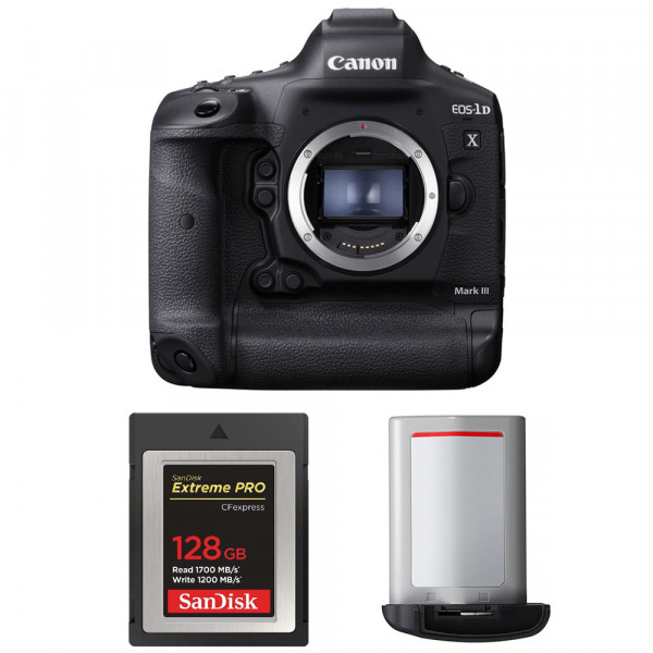 Canon 1DX Mark III + SanDisk 128GB Extreme PRO CFexpress Type B + Canon LP-E19 - Appareil photo Reflex Professionnel-1