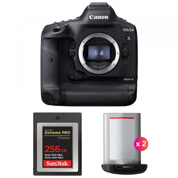Canon 1DX Mark III + SanDisk 256GB Extreme PRO CFexpress Type B + 2 Canon LP-E19 - Cámara reflex-1