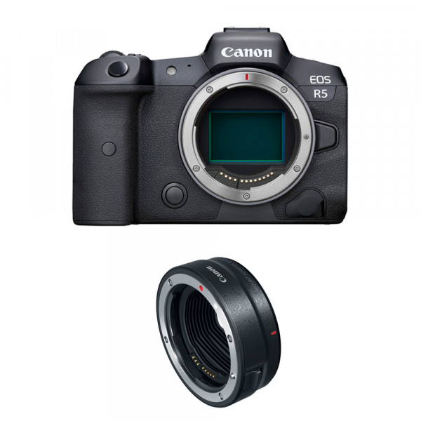 Appareil photo hybride Canon R5 + EF-EOS R-1