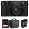 Fujifilm X100V Noir + SanDisk 64GB Extreme Pro UHS-I SDXC 170 MB/s + Fujifilm NP-W126S + Sac - Appareil Compact Expert|MCZ DIRECT