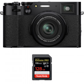 Cámara mirrorless Fujifilm X100V Negro + SanDisk 128GB Extreme Pro UHS-I SDXC 170 MB/s-1