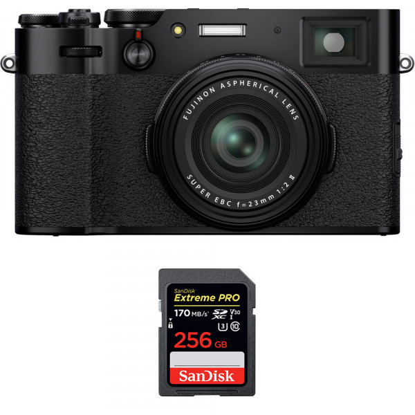 Fujifilm X100V Black + SanDisk 256GB Extreme Pro UHS-I SDXC 170 MB/s-1