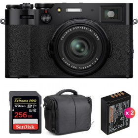 Cámara mirrorless Fujifilm X100V Negro + SanDisk 256GB Extreme Pro UHS-I SDXC 170 MB/s + 2 Fujifilm NP-W126S + Bolsa-1