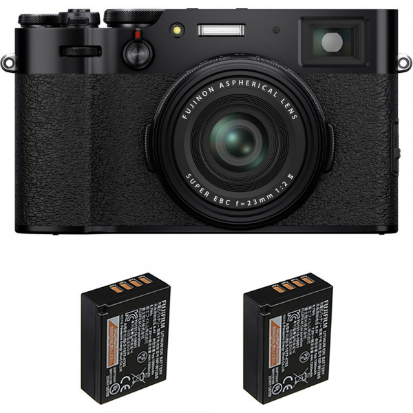 Cámara mirrorless Fujifilm X100V Negro + 2 Fujifilm NP-W126S-1
