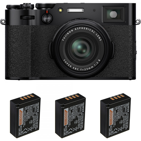 Fujifilm X100V Black + 3 Fujifilm NP-W126S-1