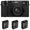 Fujifilm X100V Black + 3 Fujifilm NP-W126S|MCZ DIRECT