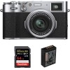 Fujifilm X100V Silver + SanDisk 64GB Extreme Pro UHS-I SDXC 170 MB/s + Fujifilm NP-W126S|MCZ DIRECT