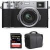 Fujifilm X100V Silver + SanDisk 64GB Extreme Pro UHS-I SDXC 170 MB/s + 2 Fujifilm NP-W126S - Cámara compacta|MCZ DIRECT