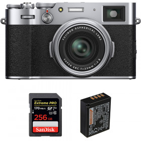Fujifilm X100V Silver + SanDisk 256GB Extreme Pro UHS-I SDXC 170 MB/s + Fujifilm NP-W126S-1