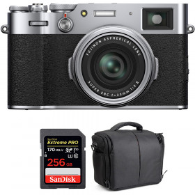 Fujifilm X100V Silver + SanDisk 256GB Extreme Pro UHS-I SDXC 170 MB/s + Bag-1