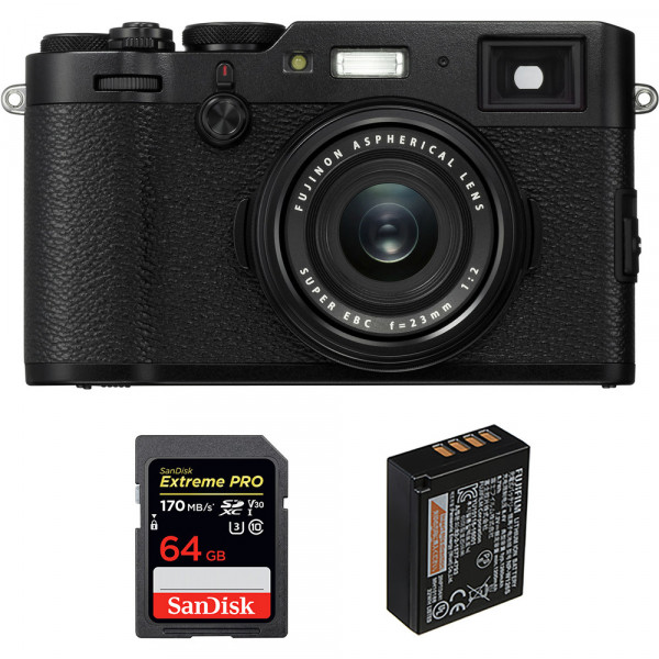 Fujifilm X100F Black + SanDisk 64GB Extreme Pro UHS-I SDXC 170 MB/s + Fujifilm NP-W126S-1