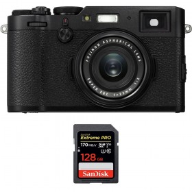 Cámara mirrorless Fujifilm X100F Negro + SanDisk 128GB Extreme Pro UHS-I SDXC 170 MB/s-1