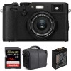 Fujifilm X100F Negro + SanDisk 256GB Extreme Pro UHS-I SDXC 170 MB/s + Fujifilm NP-W126S + Bolsa - Cámara compacta|MCZ DIRECT