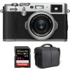 Fujifilm X100F Silver + SanDisk 64GB Extreme Pro UHS-I SDXC 170 MB/s + Bolsa - Cámara compacta|MCZ DIRECT