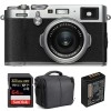 Fujifilm X100F Silver + SanDisk 64GB Extreme Pro UHS-I SDXC 170 MB/s + Fujifilm NP-W126S + Bolsa - Cámara compacta|MCZ DIRECT