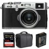 Fujifilm X100F Silver + SanDisk 128GB Extreme Pro UHS-I SDXC 170 MB/s + Fujifilm NP-W126S + Bolsa - Cámara compacta|MCZ DIRECT