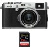Fujifilm X100F Silver + SanDisk 256GB Extreme Pro UHS-I SDXC 170 MB/s - Cámara compacta|MCZ DIRECT