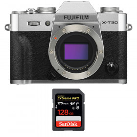 Appareil photo hybride Fujifilm XT30 Silver + SanDisk 128GB Extreme Pro UHS-I SDXC 170 MB/s-1