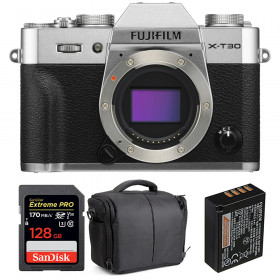 Fujifilm X-T30 Silver + SanDisk 128GB Extreme Pro UHS-I SDXC 170 MB/s + Fujifilm NP-W126S + Bag-1