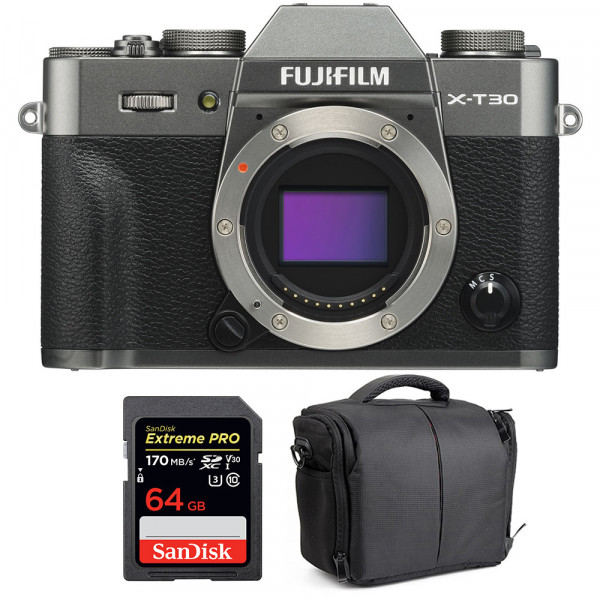 Fujifilm X-T30 Charcoal + SanDisk 64GB Extreme Pro UHS-I SDXC 170 MB/s + Bag-1