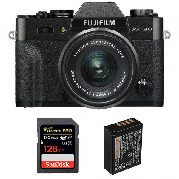 Fujifilm X-T30 + XC 15-45mm f/3.5-5.6 OIS PZ Black + SanDisk 128GB UHS-I SDXC 170 MB/s + NP-W126S-1