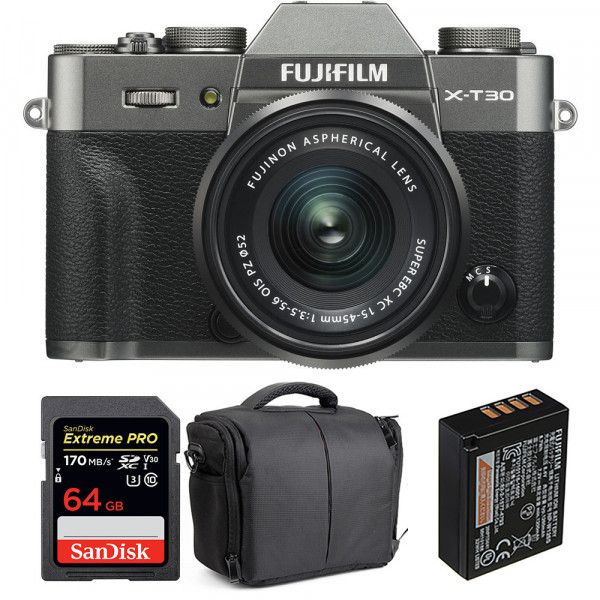 Fujifilm X-T30 + XC 15-45mm f/3.5-5.6 OIS PZ Charcoal + SanDisk 64GB UHS-I SDXC 170 MB/s + NP-W126S + Bag-1