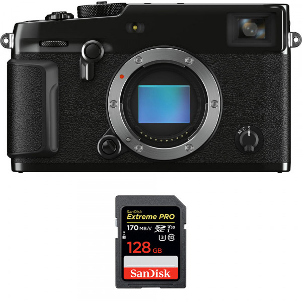 Appareil photo hybride Fujifilm XPro 3 Nu Noir + SanDisk 128GB Extreme Pro UHS-I SDXC 170 MB/s-1