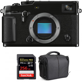 Appareil photo hybride Fujifilm XPro 3 Nu Noir + SanDisk 256GB Extreme Pro UHS-I SDXC 170 MB/s + Sac-1
