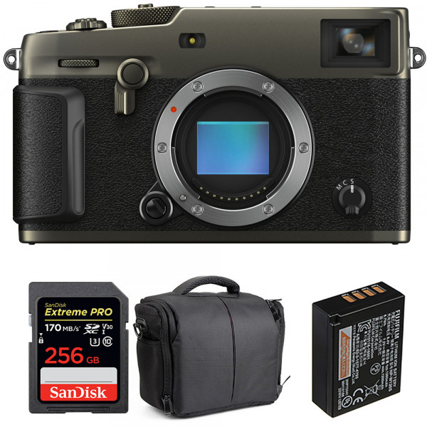 Appareil photo hybride Fujifilm XPro 3 Nu Dura Black + SanDisk 256GB Extreme Pro UHS-I SDXC 170 MB/s + NP-W126S + Sac-1