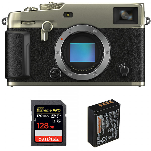 Fujifilm X-Pro3 Body Dura Silver + SanDisk 128GB Extreme Pro UHS-I SDXC 170 MB/s + Fujifilm NP-W126S-1