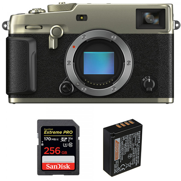 Cámara mirrorless Fujifilm X-Pro3 Cuerpo Dura Silver + SanDisk 256GB Extreme Pro UHS-I SDXC 170 MB/s + Fujifilm NP-W126S-1