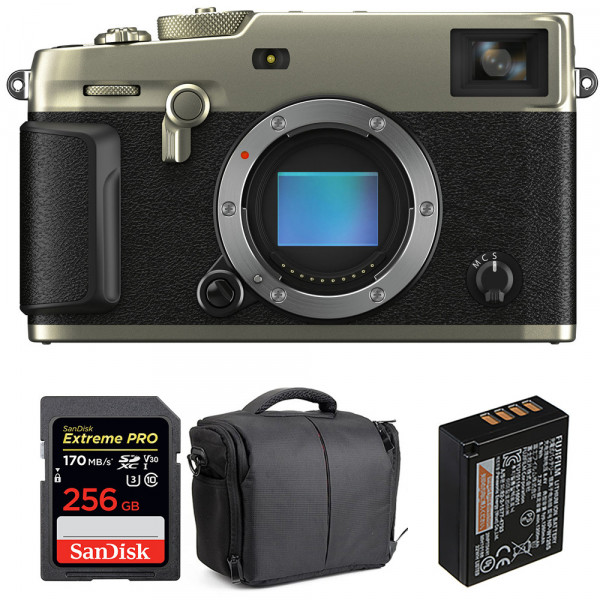 Cámara mirrorless Fujifilm X-Pro3 Cuerpo Dura Silver + SanDisk 256GB Extreme Pro UHS-I SDXC 170 MB/s + NP-W126S + Bolsa-1