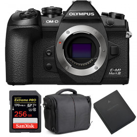 Olympus OM-D E-M1 Mark III Cuerpo + SanDisk 256GB Extreme Pro UHS-I SDXC 170 MB/s + Olympus BLH-1 + Bolsa - Cámara mirrorless-1