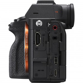 Boîtier nu Sony A7S III vue de côté avec ports HDMI et USB visibles