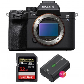 Cámara mirrorless Sony A7S III Cuerpo + SanDisk 32GB Extreme PRO UHS-II SDXC 300 MB/s + 2 Sony NP-FZ100-1