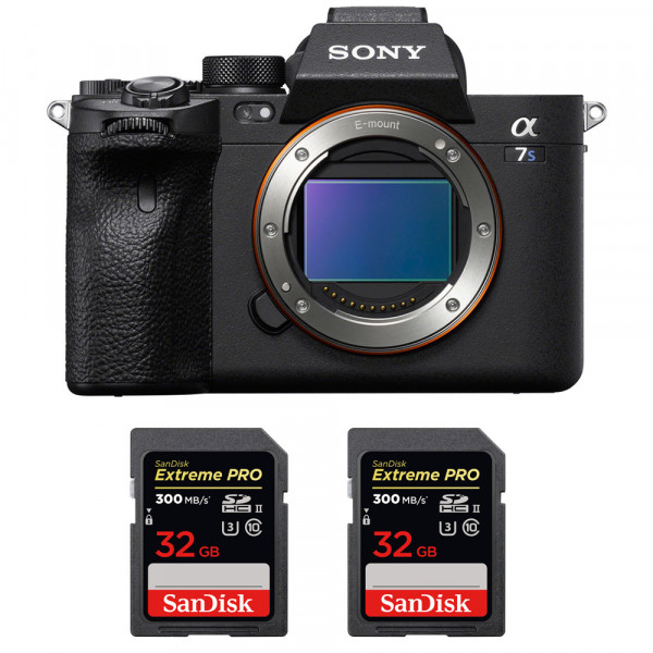 Sony A7S III Cuerpo + 2 SanDisk 32GB Extreme PRO UHS-II SDXC 300 MB/s - Cámara mirrorless-1
