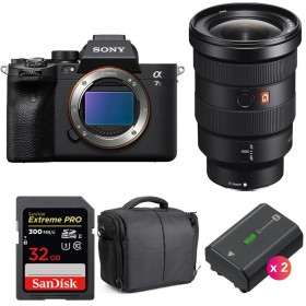 Sony A7S III + FE 16-35mm f/2.8 GM + SanDisk 32GB Extreme PRO UHS-II 300 MB/s + 2 NP-FZ100 + Bolsa - Contenido de la caja