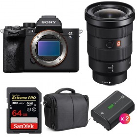 Sony A7S III + FE 16-35mm F2.8 GM + SanDisk 64GB Extreme PRO UHS-II 300 MB/s + 2 NP-FZ100 + Sac - Contenu de la boite